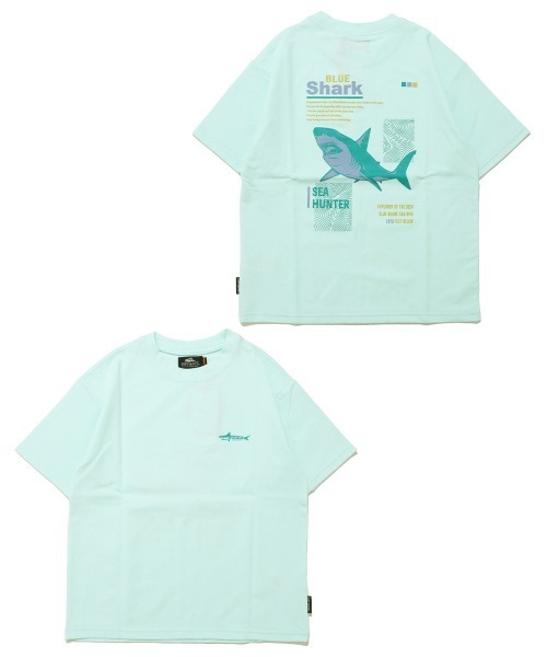 KRIFF MAYER Kid's Collection(クリフメイヤーキッズコレクション)の「【接触冷感】涼タッチシャリT(サメ)(Tシャツ/カットソー・キッズ・オレンジ/イエロー/ネイビー/サックスブルー・120/130/140/150/160/170)」の7枚目の写真