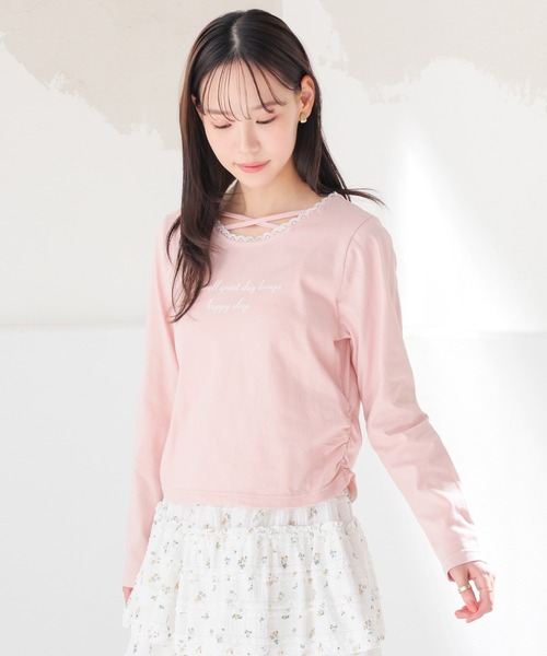 HONEYFITZ ハニーフィッツ　スウィングトップ　XL レース付クロストップス（Tシャツ/カットソー）｜Honeys（ハニーズ）の