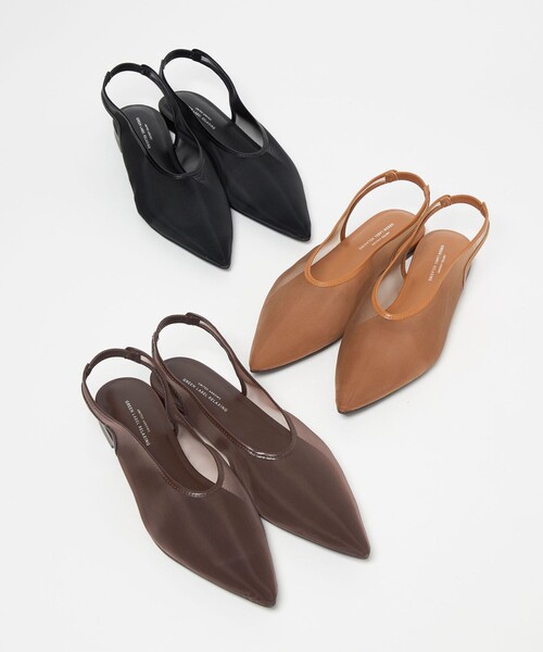 green label relaxing（グリーンレーベルリラクシング）の「ポインテッド チュール スリングバックシューズ / サンダル / パンプス（その他シューズ・レディース・ブラック/ダークブラウン/ブラウン・L/M/S）」の18枚目の写真