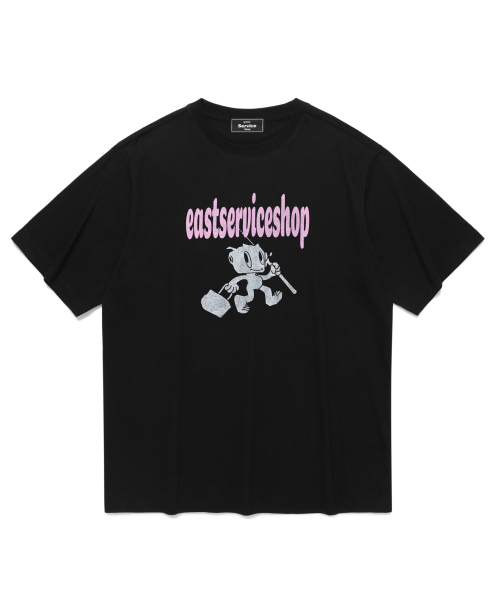 eastserviceshop(イーストサービスショップ)の「Fishing Robo Half T - Black(Tシャツ/カットソー・レディース・ブラック・SMALL/MEDIUM)」の2枚目の写真
