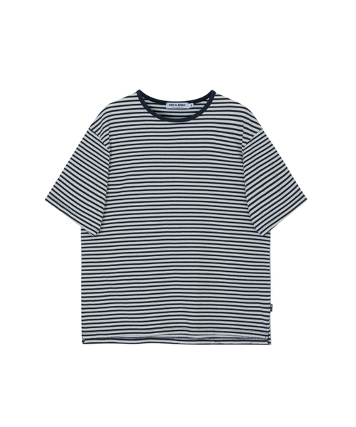MEN IN JUNGLE（マンインジャングル）の「アレズストライプTシャツ - ネイビー（Tシャツ/カットソー・メンズ・その他・LARGE/X-LARGE）」の2枚目の写真