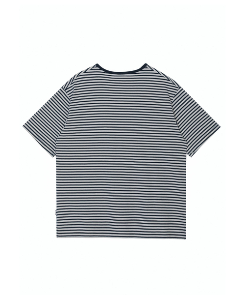 MEN IN JUNGLE（マンインジャングル）の「アレズストライプTシャツ - ネイビー（Tシャツ/カットソー・メンズ・その他・LARGE/X-LARGE）」の3枚目の写真