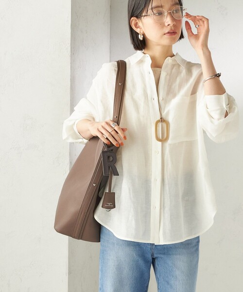 SHIPS（シップス）の「【WEB限定】George Cinq:BUCKET BAG（L）（ショルダーバッグ・レディース・ベージュ系/ブラック・ONE SIZE）」の14枚目の写真