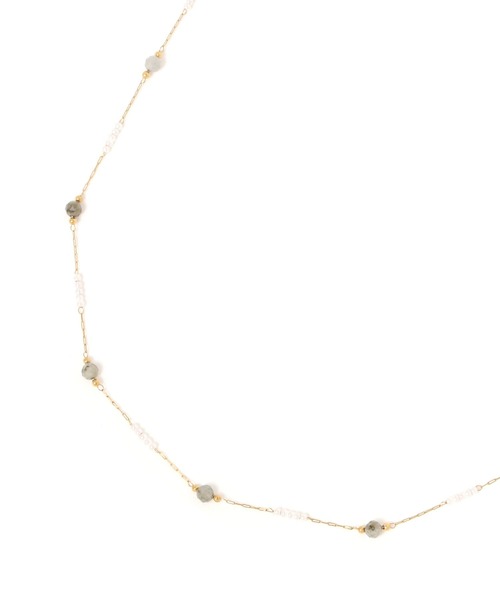 GLOBAL WORK（グローバルワーク）の「ステンレスカラーガラスネックレス/634182（ネックレス・レディース・イエロー/ブラック/オレンジ/ライトグリーン/グレー・FREE）」の3枚目の写真