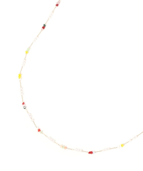 GLOBAL WORK（グローバルワーク）の「ステンレスカラーガラスネックレス/634182（ネックレス・レディース・イエロー/ブラック/オレンジ/ライトグリーン/グレー・FREE）」の5枚目の写真