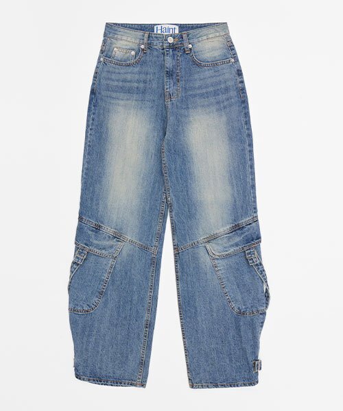 HAINT(ヘイント)の「ILLA CARGO STRAP WIDE PANTS(デニムパンツ・レディース・その他・S/M)」の2枚目の写真