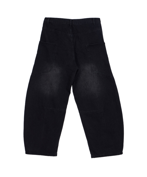 MAKEITTO（メイキット）の「バルーンワイドデニムパンツ_ブラック（デニムパンツ・メンズ・その他・S/M/XL）」の4枚目の写真