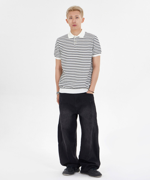 MAKEITTO（メイキット）の「バルーンワイドデニムパンツ_ブラック（デニムパンツ・メンズ・その他・S/M/XL）」の5枚目の写真