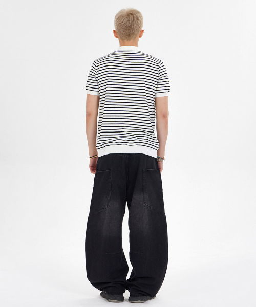 MAKEITTO（メイキット）の「バルーンワイドデニムパンツ_ブラック（デニムパンツ・メンズ・その他・S/M/XL）」の7枚目の写真