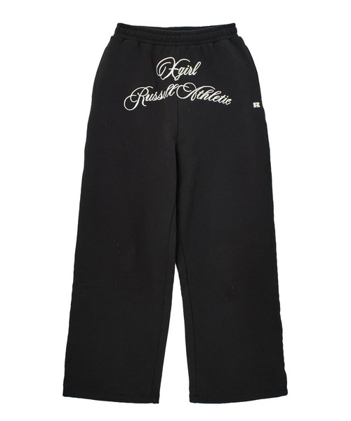 Russell Athletic(ラッセルアスレティック)の「X-girl × Russell SCRIPT LOGO SWEATPANTS(スウェットパンツ・レディース・アッシュ/ブラック・S/M)」の1枚目の写真