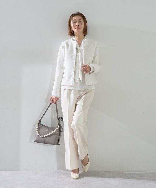 YECCA VECCA（イェッカヴェッカ）の「スカーフリング付きボウタイブラウス（シャツ/ブラウス・レディース・オフホワイト/サックスブルー/ピンク/ネイビー・FREE）」の19枚目の写真