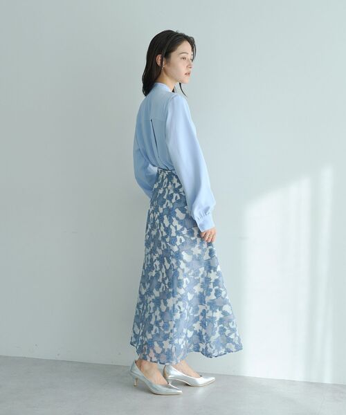 YECCA VECCA(イェッカヴェッカ)の「スカーフリング付きボウタイブラウス(シャツ/ブラウス・レディース・オフホワイト/サックスブルー/ピンク/ネイビー・FREE)」の18枚目の写真