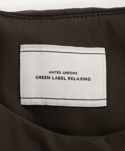 green label relaxing（グリーンレーベルリラクシング）の「［size SHORTあり］パフィー ノーカラー ブルゾン 2 撥水 ウォッシャブル（ブルゾン・レディース・ダークブラウン・38/36/SHORT）」の4枚目の写真