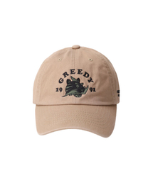 OURPOCKETS（アワーポケッツ）の「グリッドタイガーボールキャップ（ベージュ）（キャップ）」