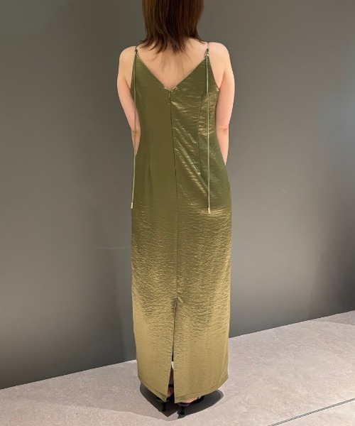 グロッシーサテンバックリボンドレス / glossy satin back ribbon