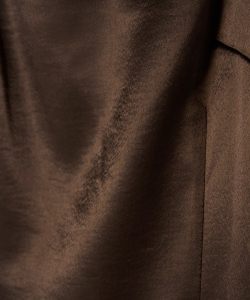 ANDRESD(アンドレスド)の「グロッシーサテンバックリボンドレス / glossy satin back ribbon dress(ドレス・レディース・ベージュ/ライトブルー/ブラウン/ピンク/ブラック/グリーン/ホワイト/ブラック×シルバー・S/L/M)」の15枚目の写真