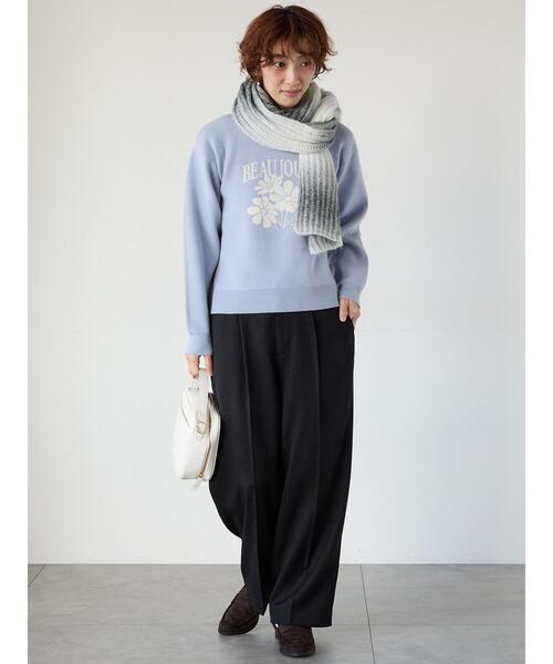 Lugnoncure（ルノンキュール）の「ウエストタックセンタープレスワイドパンツ（その他パンツ・レディース・グリーン/ベージュ/ブラック・F）」の5枚目の写真