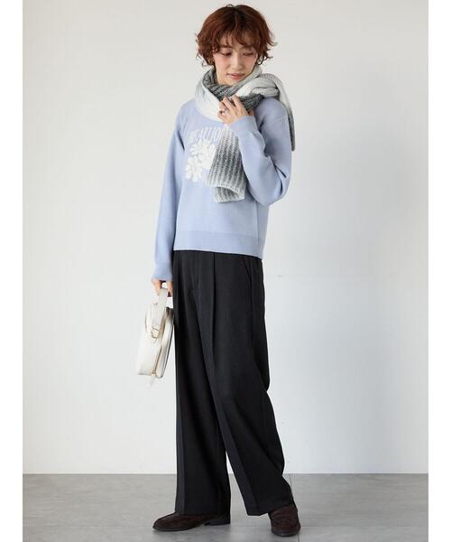 Lugnoncure（ルノンキュール）の「ウエストタックセンタープレスワイドパンツ（その他パンツ・レディース・グリーン/ベージュ/ブラック・F）」の6枚目の写真