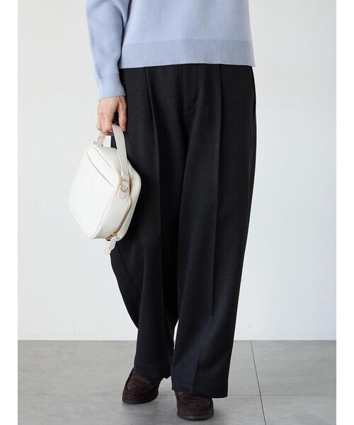 Lugnoncure（ルノンキュール）の「ウエストタックセンタープレスワイドパンツ（その他パンツ・レディース・グリーン/ベージュ/ブラック・F）」の7枚目の写真