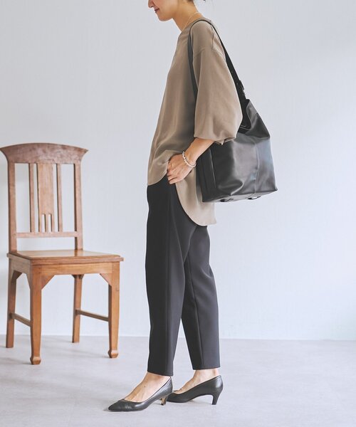 LIVETART（リヴェタート）の「《LIVETART》ヴィンテージジョーゼットVプルオーバー（シャツ/ブラウス・レディース・ネイビー/モカ・FREE）」の14枚目の写真