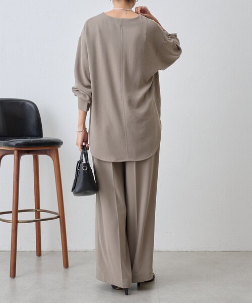 LIVETART（リヴェタート）の「《LIVETART》ヴィンテージジョーゼットVプルオーバー（シャツ/ブラウス・レディース・ネイビー/モカ・FREE）」の19枚目の写真