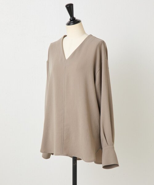 LIVETART（リヴェタート）の「《LIVETART》ヴィンテージジョーゼットVプルオーバー（シャツ/ブラウス・レディース・ネイビー/モカ・FREE）」の22枚目の写真