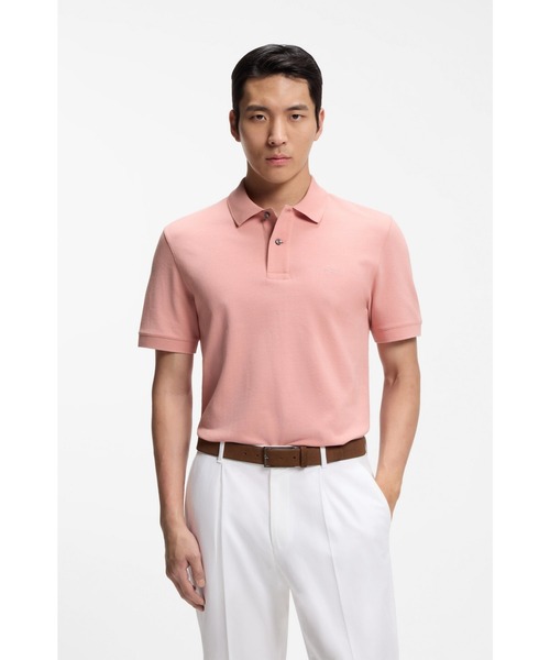 BOSS（ボス）の「Pallas ポロシャツ コットンピケ ロゴエンブロイダリー（ポロシャツ・メンズ・ライトピンク/グリーン/ブルー・S/XL/L/XXL/M）」の3枚目の写真