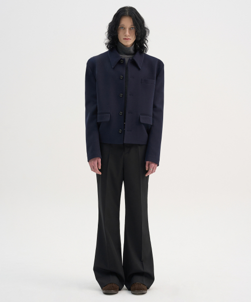 TRIP LE SENS（トリップ ル センス）の「[F/W]カスタムウールカラー隠しスナップブレザー_ヘビーツイル_ネイビー（テーラードジャケット・メンズ・その他・M/L）」の3枚目の写真