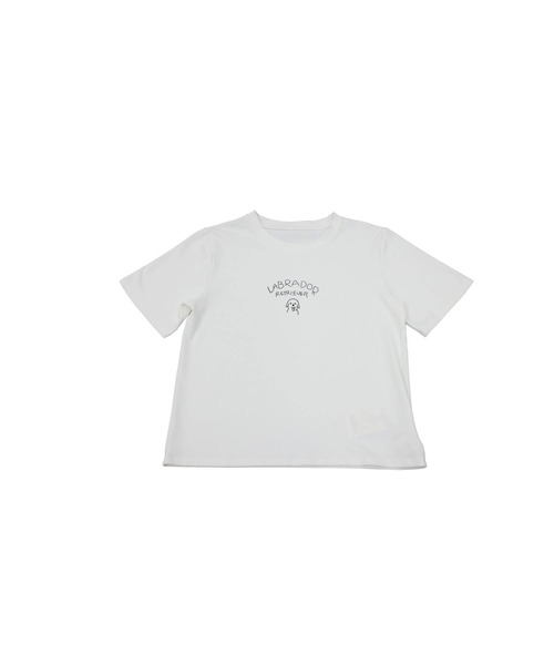 antiqua（アンティカ）の「クルーネック  犬モチーフ ロゴ Tシャツ（Tシャツ/カットソー・レディース・ホワイト/ブラック・ONESIZE）」の13枚目の写真