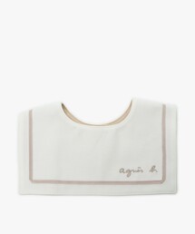 agnes b. | ベビー ロゴ コットン リバーシブル スタイ "Marin"(スタイ/よだれかけ)