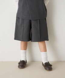 riziere（リジェール）の「センターシームハーフパンツ（ウエストゴム調整）（スーツパンツ）」