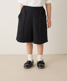 riziere | センターシームハーフパンツ（ウエストゴム調整）(スーツパンツ)