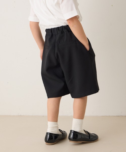 riziere（リジェール）の「センターシームハーフパンツ（ウエストゴム調整）（スーツパンツ・キッズ・ブラウン/ネイビー/カーキ系/グレー/ライトブラウン/ブラック・90/100/110/120/130/140/150/160）」の7枚目の写真