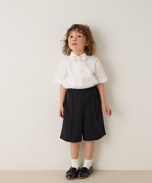 riziere（リジェール）の「センターシームハーフパンツ（ウエストゴム調整）（スーツパンツ・キッズ・ブラウン/ネイビー/カーキ系/グレー/ライトブラウン/ブラック・90/100/110/120/130/140/150/160）」の8枚目の写真