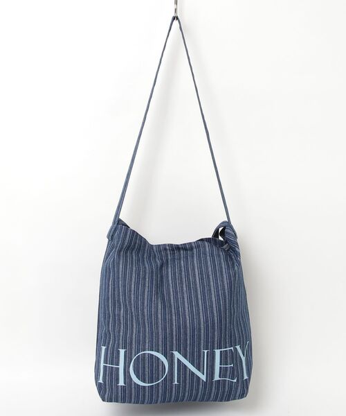 Vini(ヴィニ)の「【2サイズ展開】ストライプ ボーダー HONEY ロゴ トートバッグ(トートバッグ・レディース・ネイビー系2/ネイビー系1・FREE)」の20枚目の写真