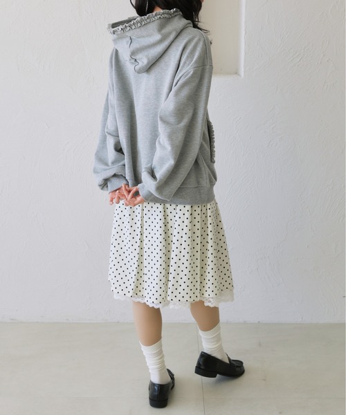 kutir（クティール）の「リボンフリルジップパーカー/ジップフーディ（パーカー・レディース・ブラウン/グレー・FREE）」の10枚目の写真