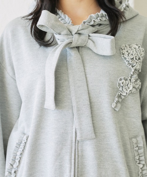 kutir（クティール）の「リボンフリルジップパーカー/ジップフーディ（パーカー・レディース・ブラウン/グレー・FREE）」の21枚目の写真