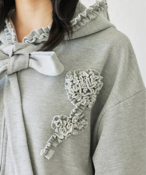 kutir（クティール）の「リボンフリルジップパーカー/ジップフーディ（パーカー・レディース・ブラウン/グレー・FREE）」の22枚目の写真