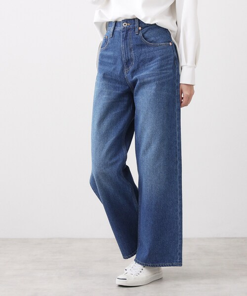 Dessin（デッサン）の「【ユニセックス/洗える】ワイドシルエット12OZデニム（デニムパンツ・レディース・サックスブルー/ブルー/ネイビー・05/04/03/02/01）」の3枚目の写真
