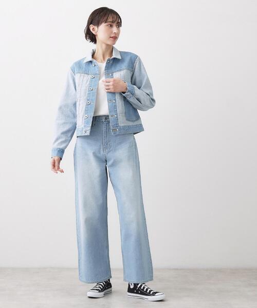 Dessin（デッサン）の「【ユニセックス/洗える】ワイドシルエット12OZデニム（デニムパンツ・レディース・サックスブルー/ブルー/ネイビー・05/04/03/02/01）」の6枚目の写真