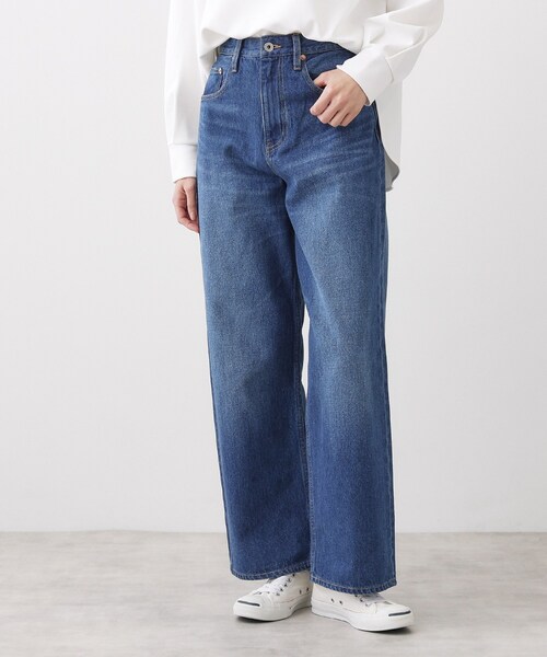 Dessin（デッサン）の「【ユニセックス/洗える】ワイドシルエット12OZデニム（デニムパンツ・レディース・サックスブルー/ブルー/ネイビー・05/04/03/02/01）」の9枚目の写真