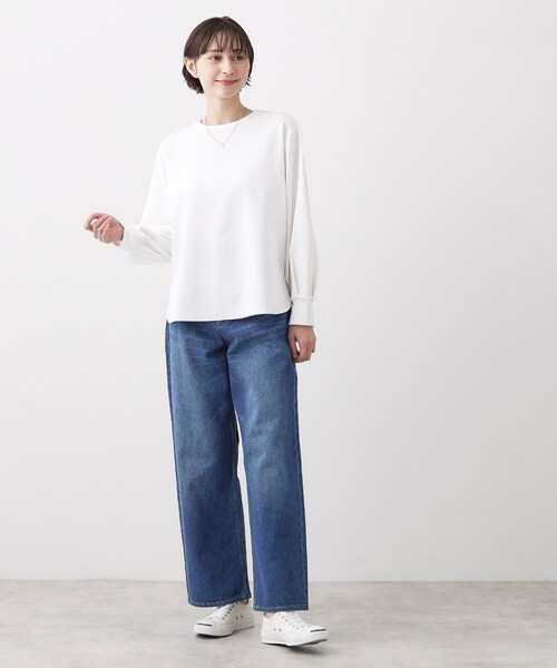 Dessin（デッサン）の「【ユニセックス/洗える】ワイドシルエット12OZデニム（デニムパンツ・レディース・サックスブルー/ブルー/ネイビー・05/04/03/02/01）」の11枚目の写真