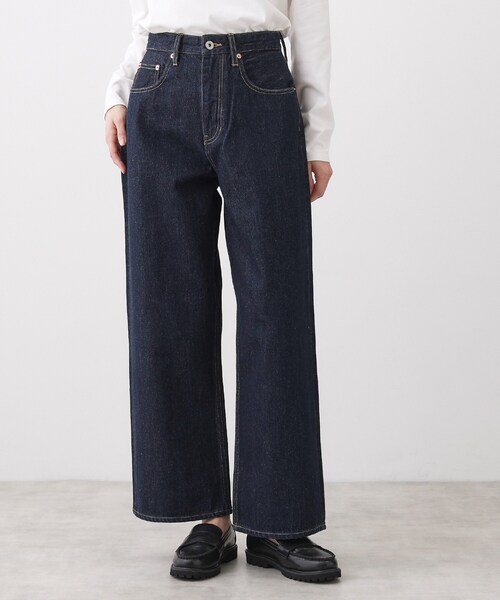 Dessin（デッサン）の「【ユニセックス/洗える】ワイドシルエット12OZデニム（デニムパンツ・レディース・サックスブルー/ブルー/ネイビー・05/04/03/02/01）」の13枚目の写真