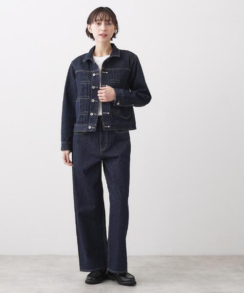 Dessin（デッサン）の「【ユニセックス/洗える】ワイドシルエット12OZデニム（デニムパンツ・レディース・サックスブルー/ブルー/ネイビー・05/04/03/02/01）」の16枚目の写真