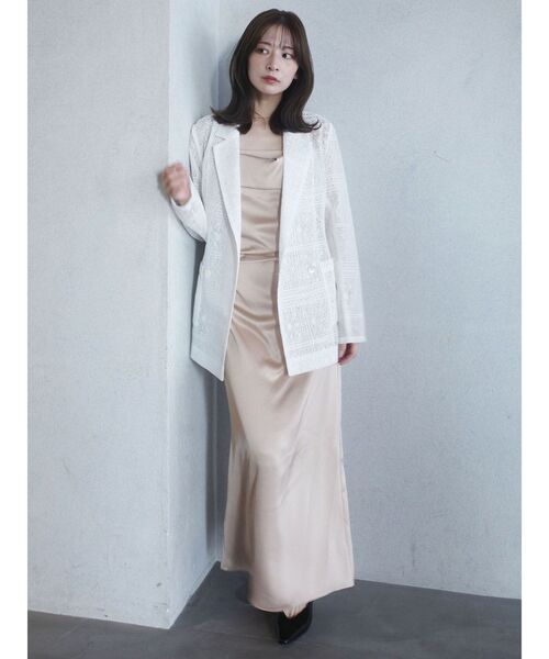 LAGUNAMOON(ラグナムーン)の「ハンマーサテンラペルキャミワンピース(ワンピース・レディース・ブラック/ベージュ・SMALL/MEDIUM)」の20枚目の写真