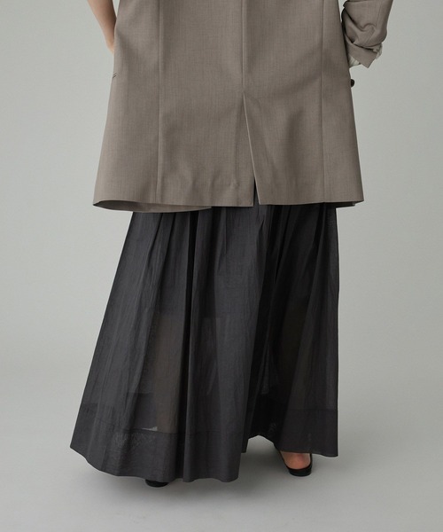 BABYLONE(バビロン)の「シアーオーガンスカート(スカート・レディース・チャコール/ホワイト・フリー)」の9枚目の写真