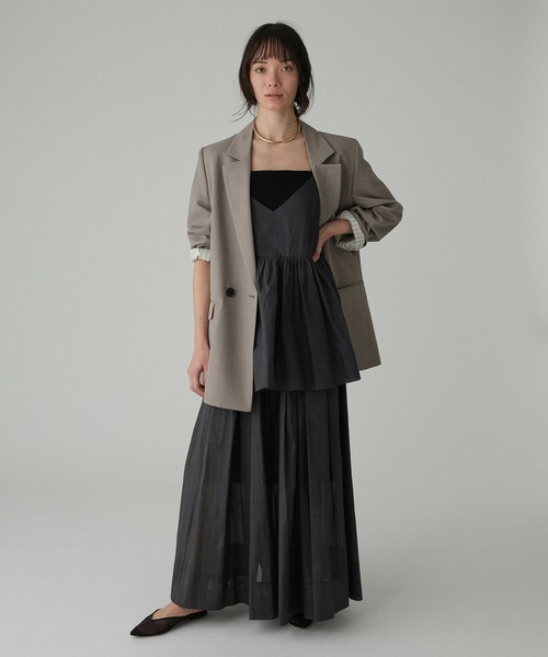 BABYLONE(バビロン)の「シアーオーガンスカート(スカート・レディース・チャコール/ホワイト・フリー)」の11枚目の写真