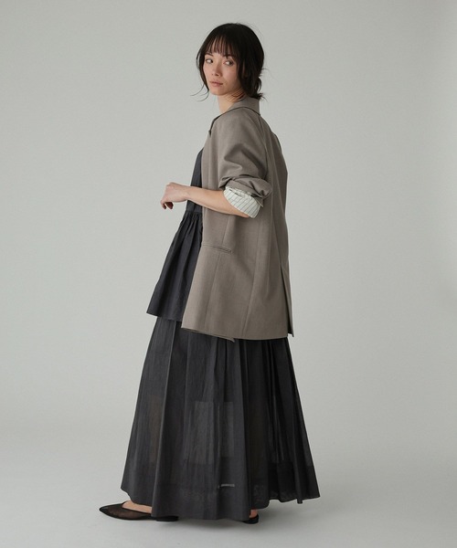 BABYLONE(バビロン)の「シアーオーガンスカート(スカート・レディース・チャコール/ホワイト・フリー)」の13枚目の写真
