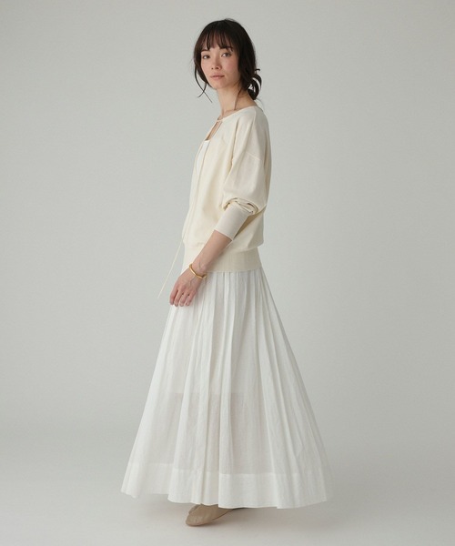 BABYLONE(バビロン)の「シアーオーガンスカート(スカート・レディース・チャコール/ホワイト・フリー)」の5枚目の写真