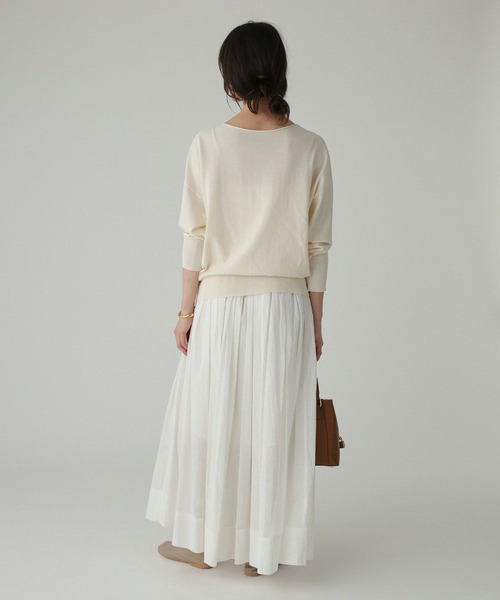 BABYLONE(バビロン)の「シアーオーガンスカート(スカート・レディース・チャコール/ホワイト・フリー)」の6枚目の写真